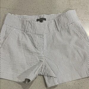 Ann Taylor Navy and White Striped City Shorts